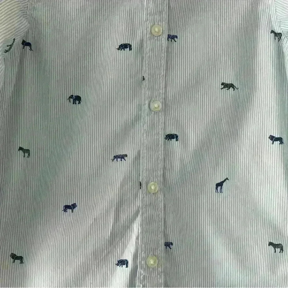 H&M Boys Blue Long Sleeve Button-Down Shirt 3-4Y - Picture 3 of 7